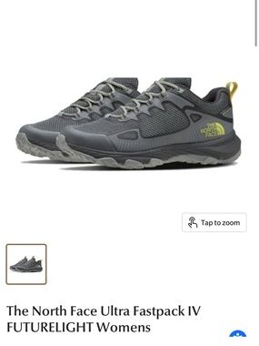 The North Face Womens Ultra Fastpack IV FUTURELIGHT - Gray with Yellow Pull